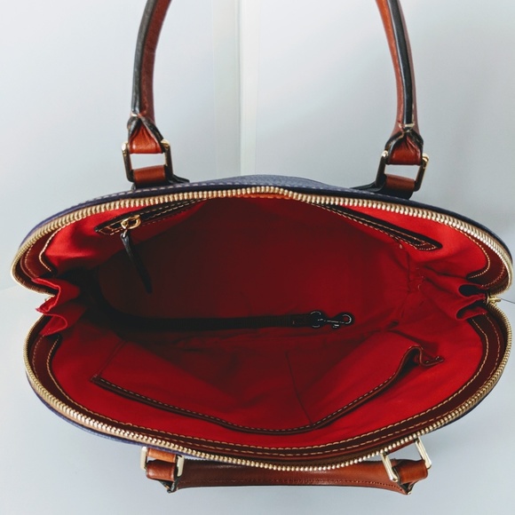 SOLD!Dooney and Bourke Plum Pebble Leather Satchel - Picture 7 of 7